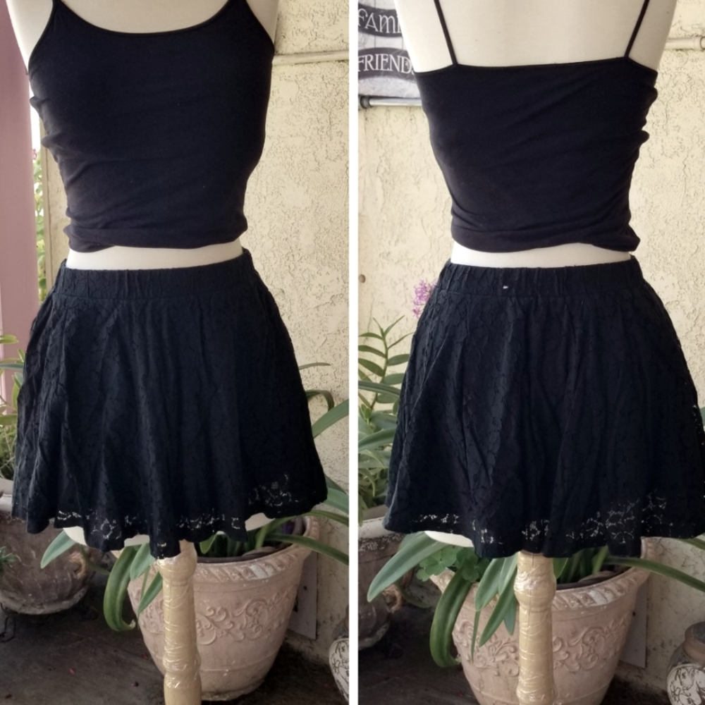 Boom Boom Jeans Lace Skater Skirt